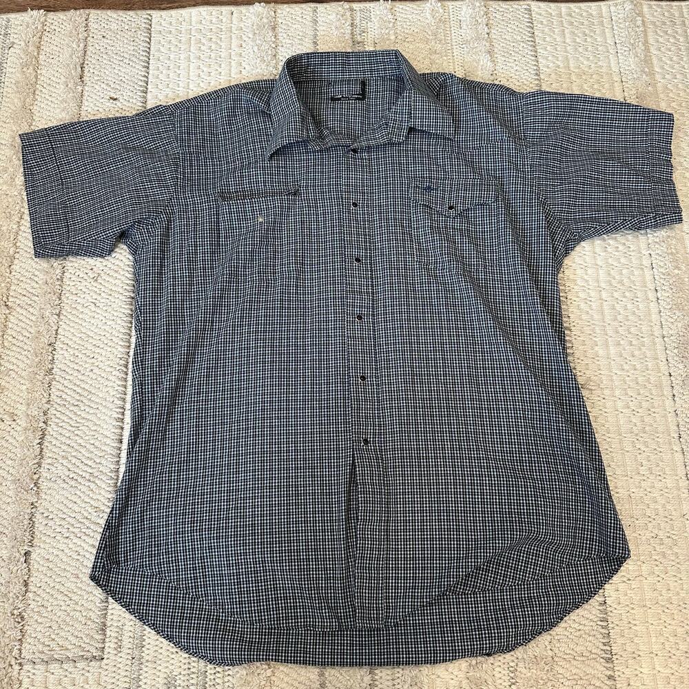 Men's Short Sleeves Button Snap Shirt